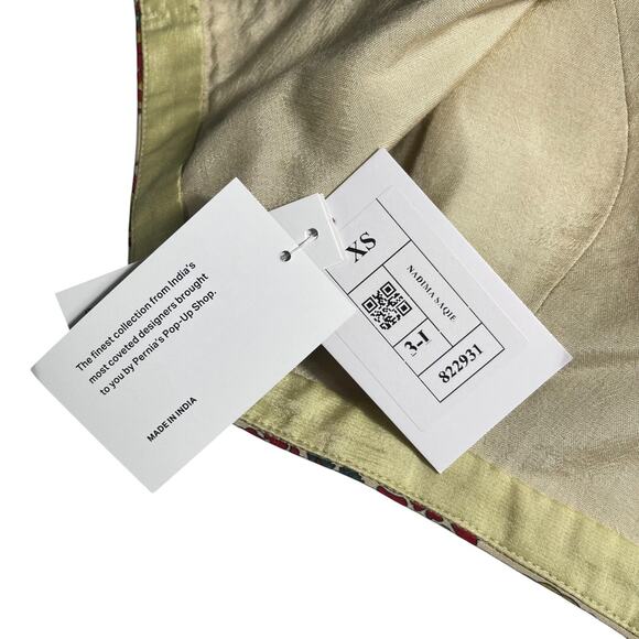 Halter Cropped Top XS Saree Lehenga Blouse Indian Wedding Beaded Festival Boho - Picture 7 of 7